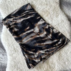 Calvin Klein Black, Brown and Tan Lightweight Statement Accessory Scarf